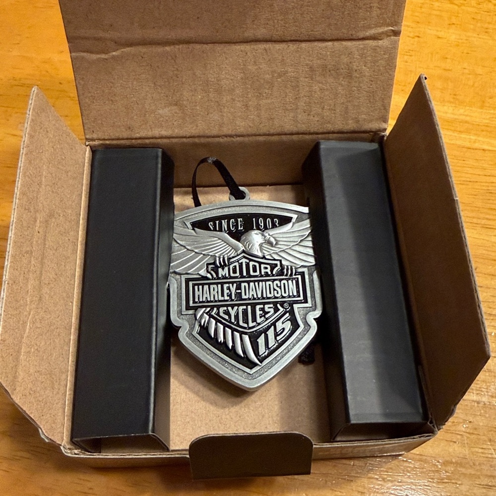 Harley Davidson 115th Anniversary Pewter Ornament. New in box. - Picture 8 of 8